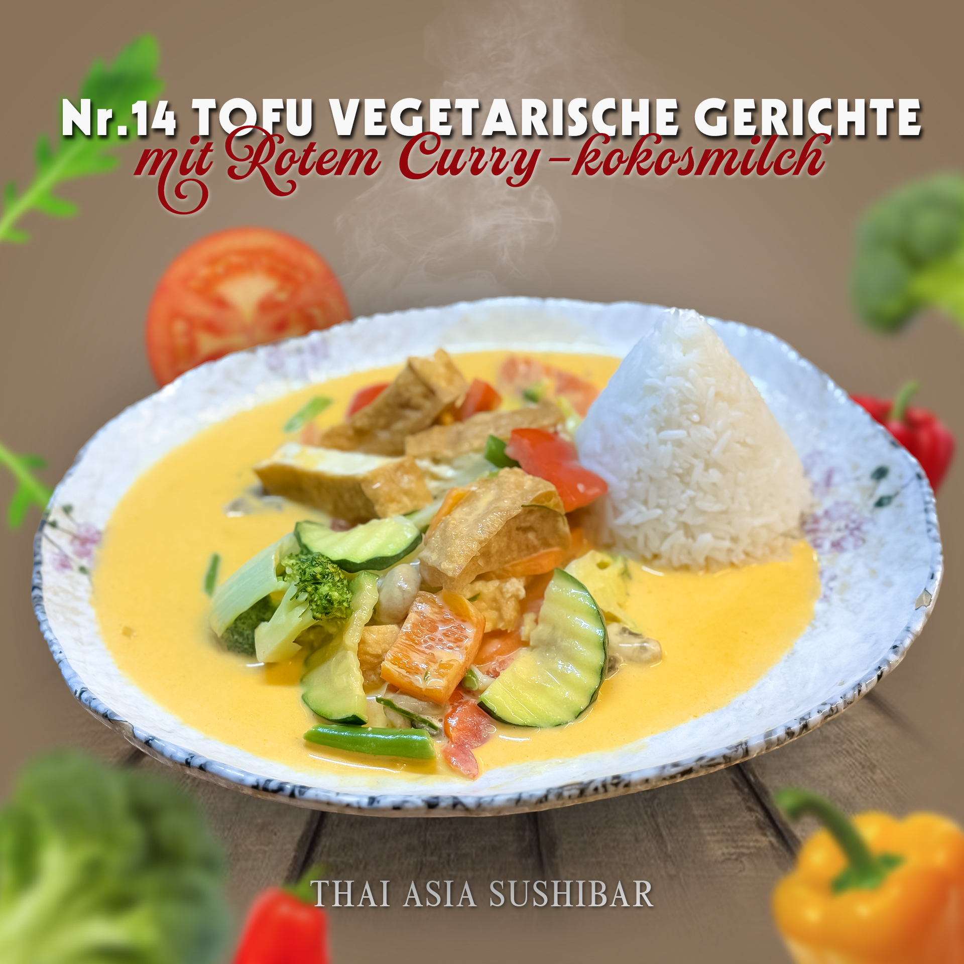 Tofu mit Rotem Curry-Kokosmilch